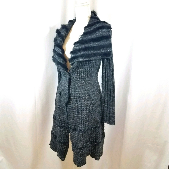 Sioni Sweaters - Sioni Mohair Long Cardigan M